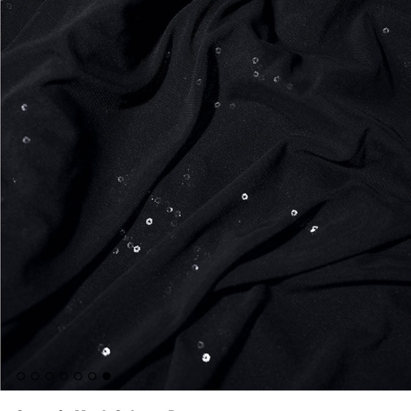 Chic Black Ruched Mini Dress - Picture 3 of 5